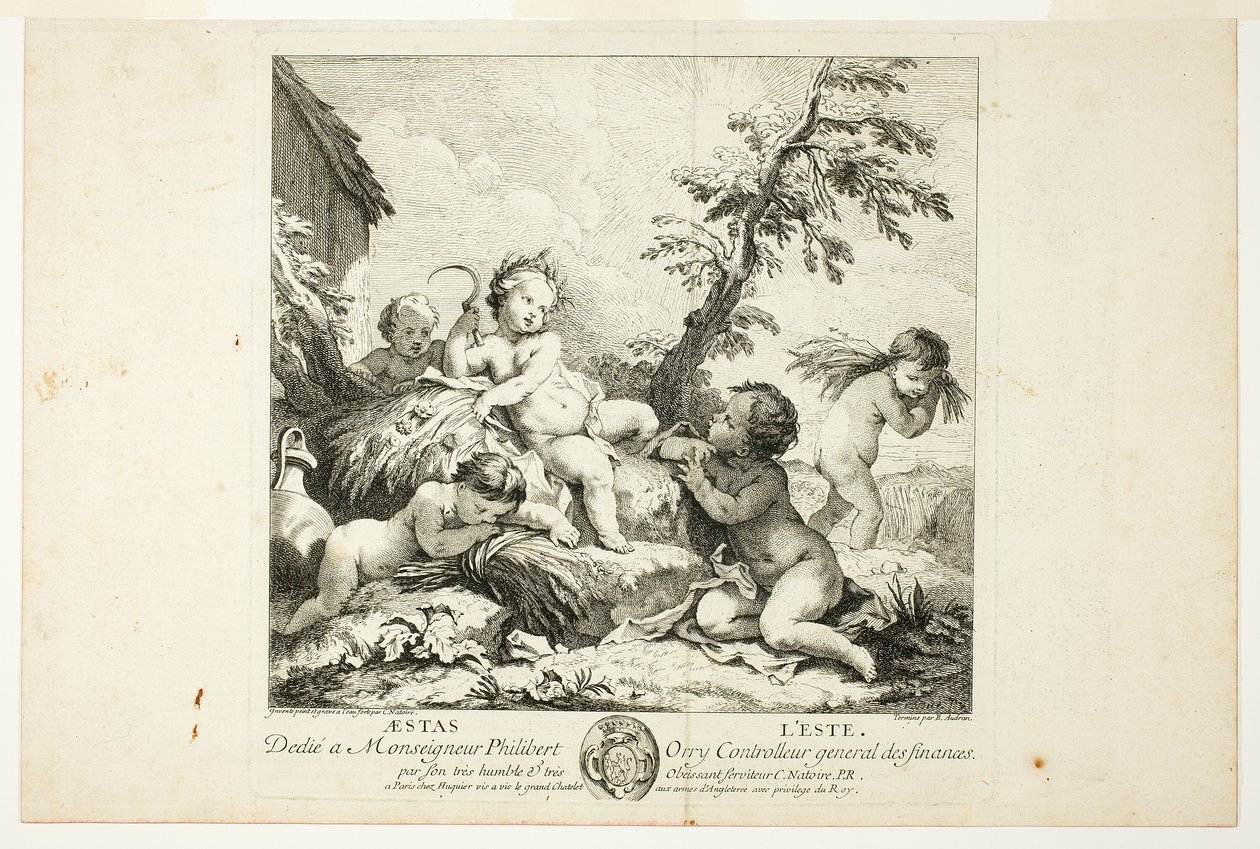 Estate, piastra due da Le Quattro Stagioni da Charles Joseph Natoire