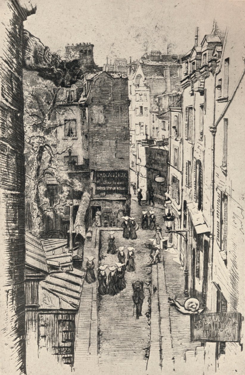 Rue des Pretres-St Séverin, 1915 da Charles Jouas