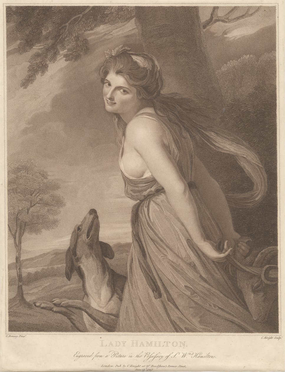 Lady Hamilton come una Baccante da Charles Knight