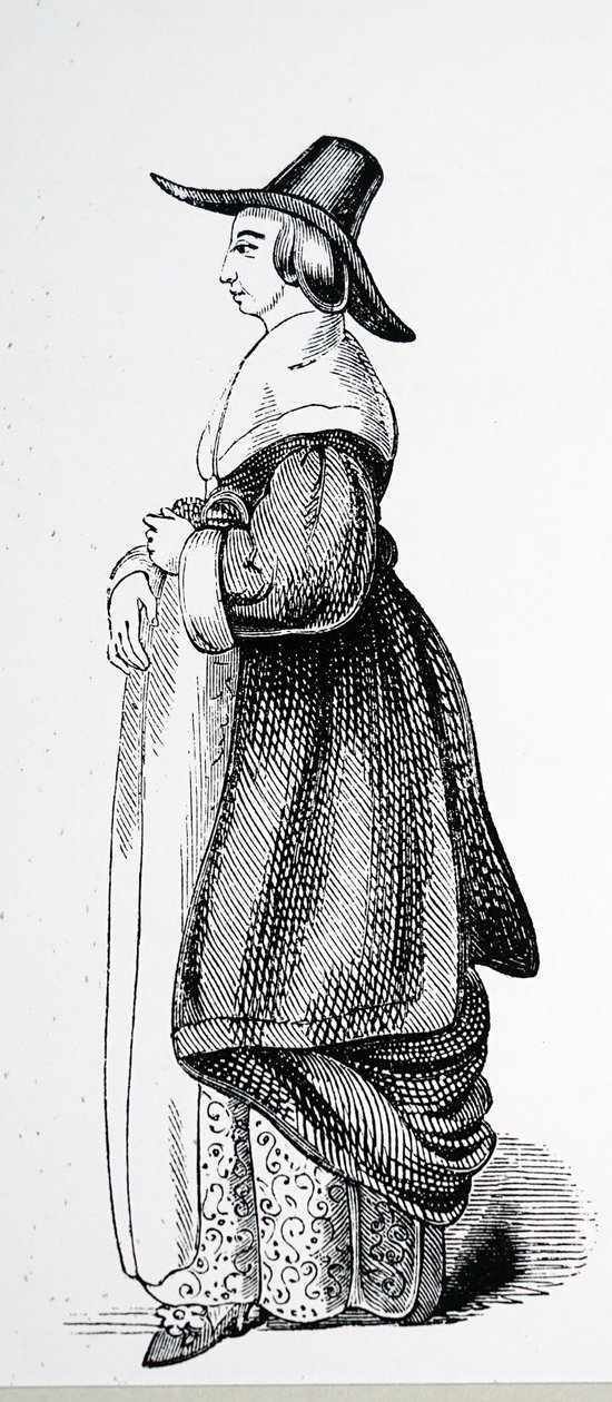 La moglie di un cittadino londinese in epoca puritana da Charles Knight