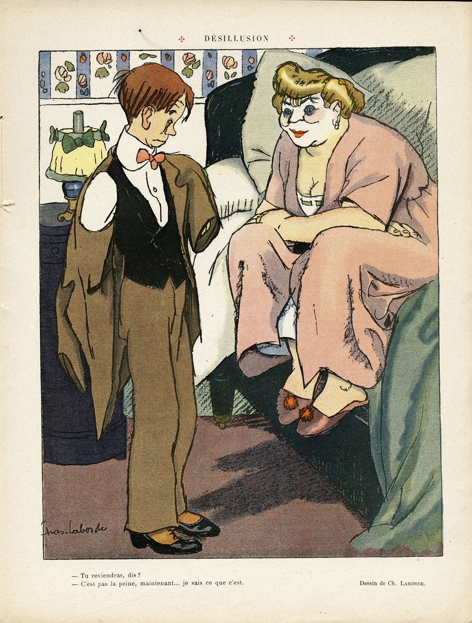 Illustrazione di Chas-Laborde in Le Lire, 30/11/12 - Disillusione - Prostituzione da Charles Laborde