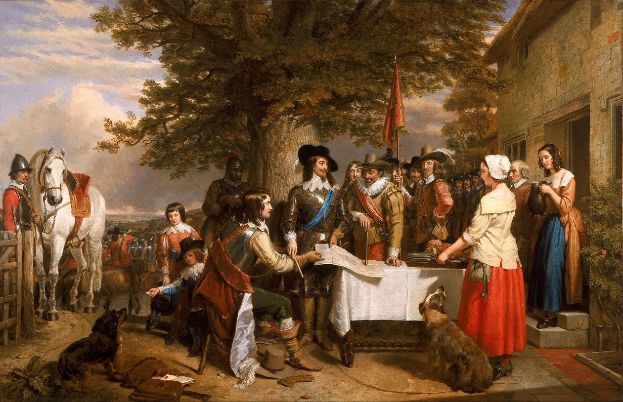 La vigilia della battaglia di Edge Hill da Charles Landseer