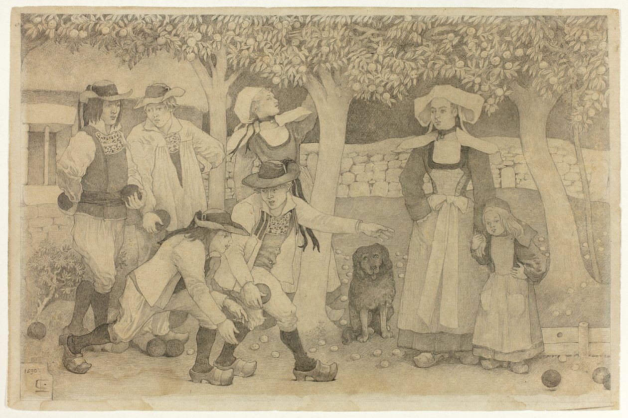 Giocatori di petanque in Bretagna da Charles Laval
