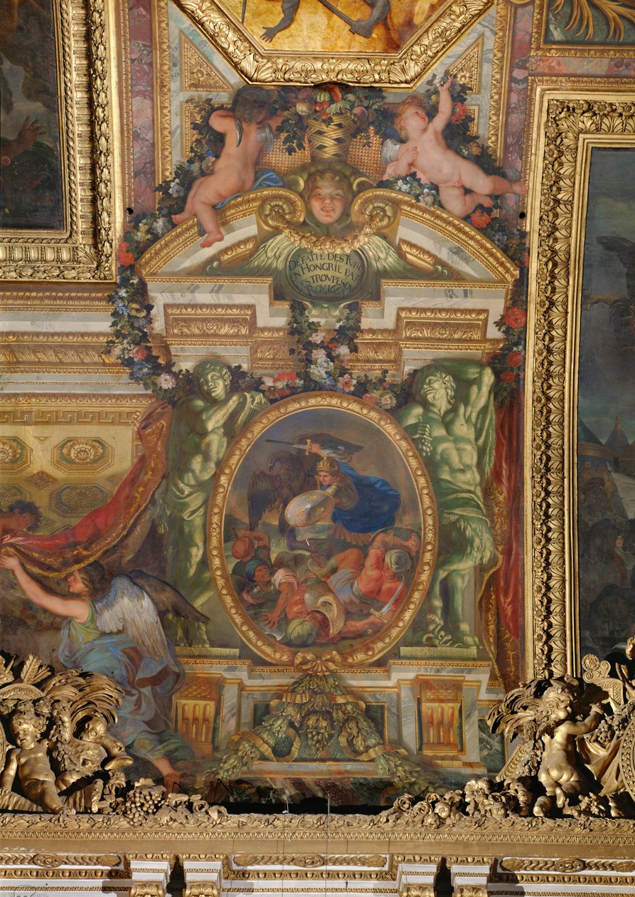 Le truppe di Luigi XIV sconfiggono i turchi in Ungheria ... da Charles Le Brun