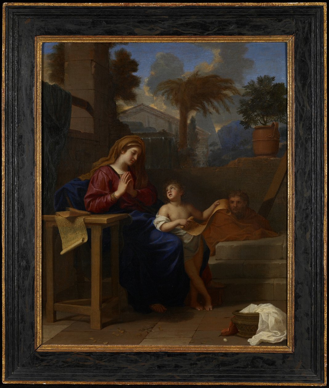 La Sacra Famiglia in Egitto, c.1660 da Charles Le Brun