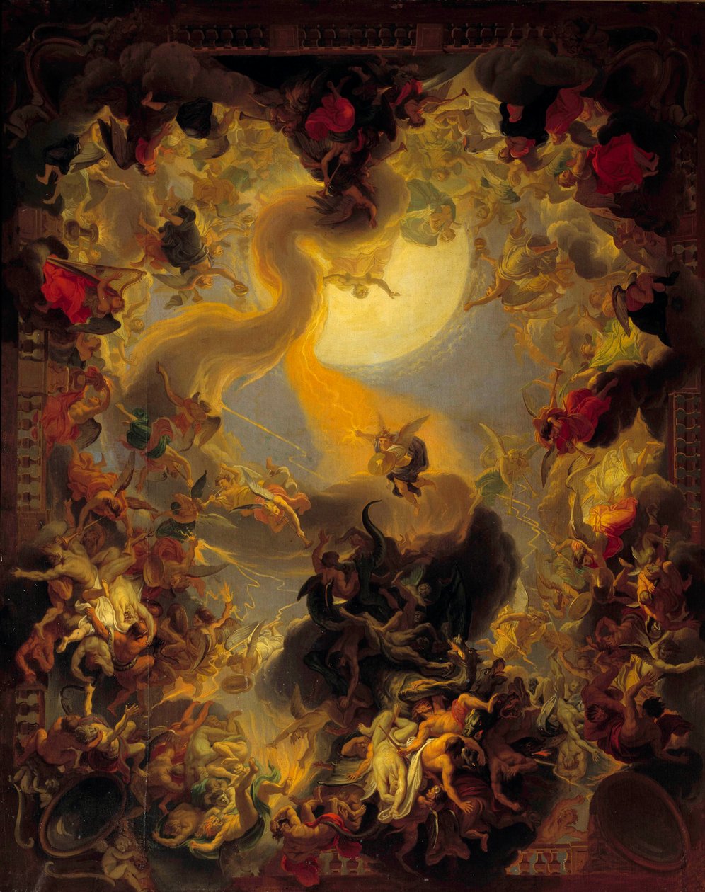 La caduta degli angeli ribelli da Charles Le Brun