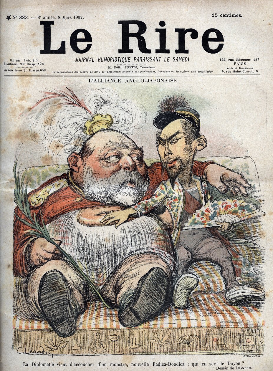 Alleanza Anglo-Giapponese (1902) - Caricatura di Re Edoardo VII da Charles Leandre
