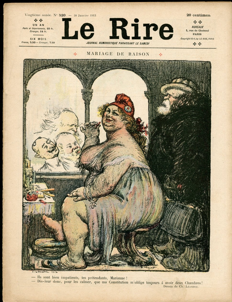 Copertina di "The Laughs", Satirique en Couleurs da Charles Leandre