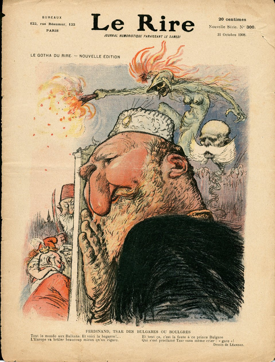 Copertina di Il Riso, satirico a colori da Charles Leandre