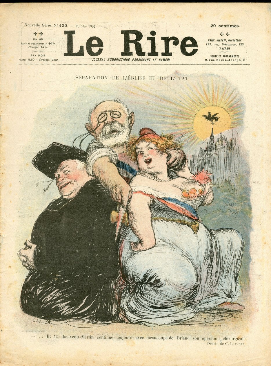 Copertina di "The Laughter", numero 120, Satirique en Couleurs da Charles Leandre