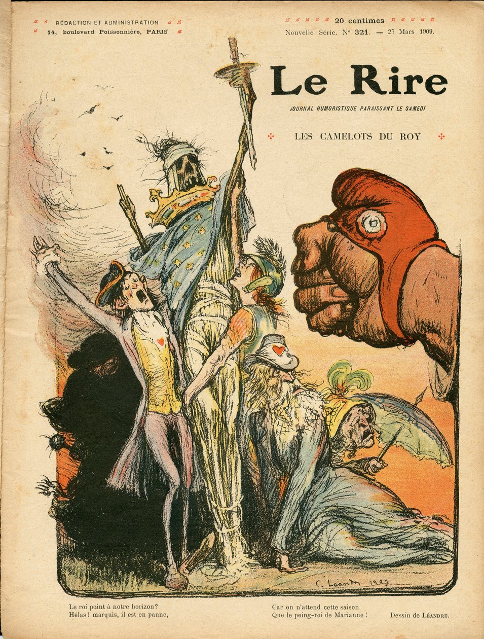 Copertina di "Il Riso", numero 321, Satirico a Colori da Charles Leandre