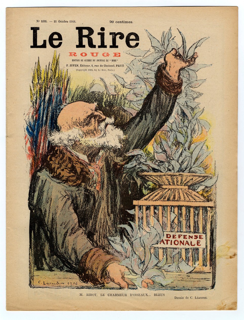 Copertina di "The Red Laughter", satirico a colori da Charles Leandre