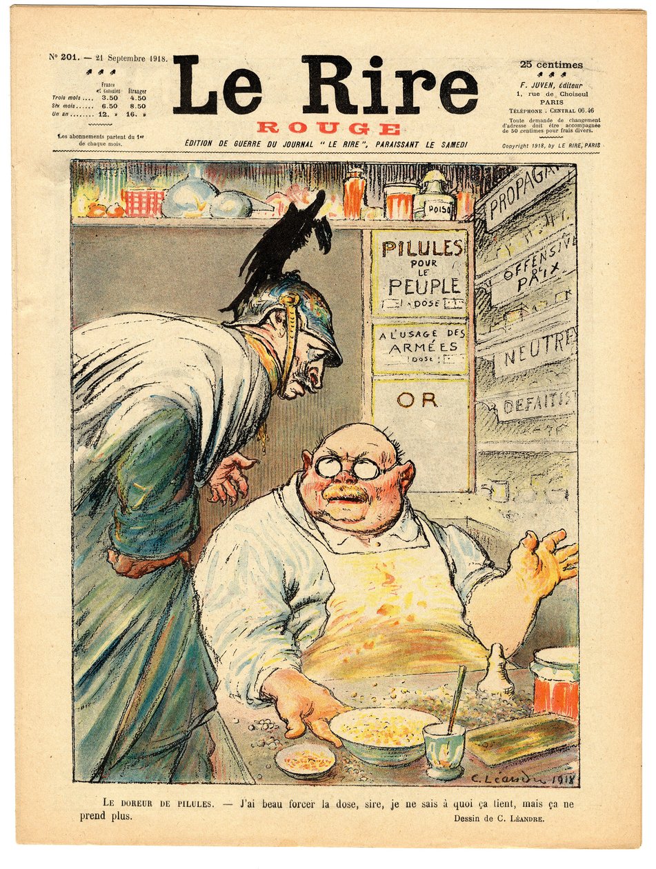 Copertina di "Il Riso Rosso", Satirico a Colori da Charles Leandre