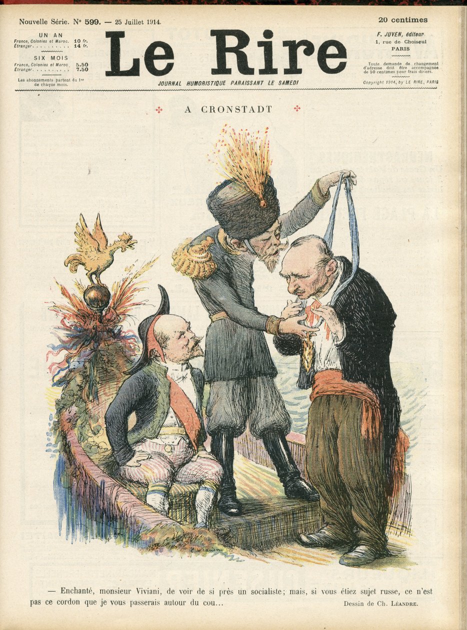 Illustrazione di Charles Leandre (1862-1934) per la copertina di Le Lire, 25/07/14 - 