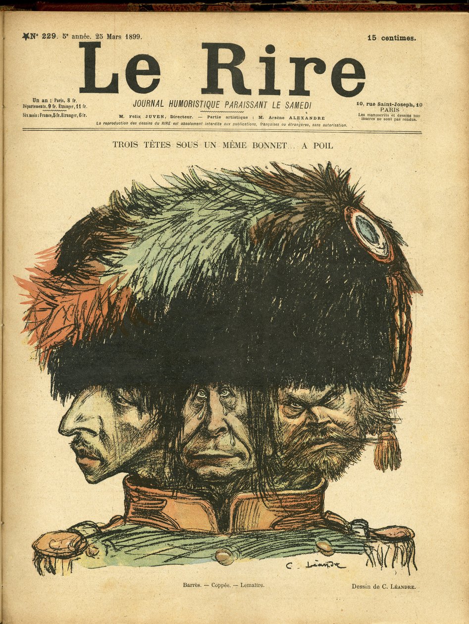 Illustrazione di Charles Leandre (1862-1934) per la Copertina di Le Rire da Charles Leandre