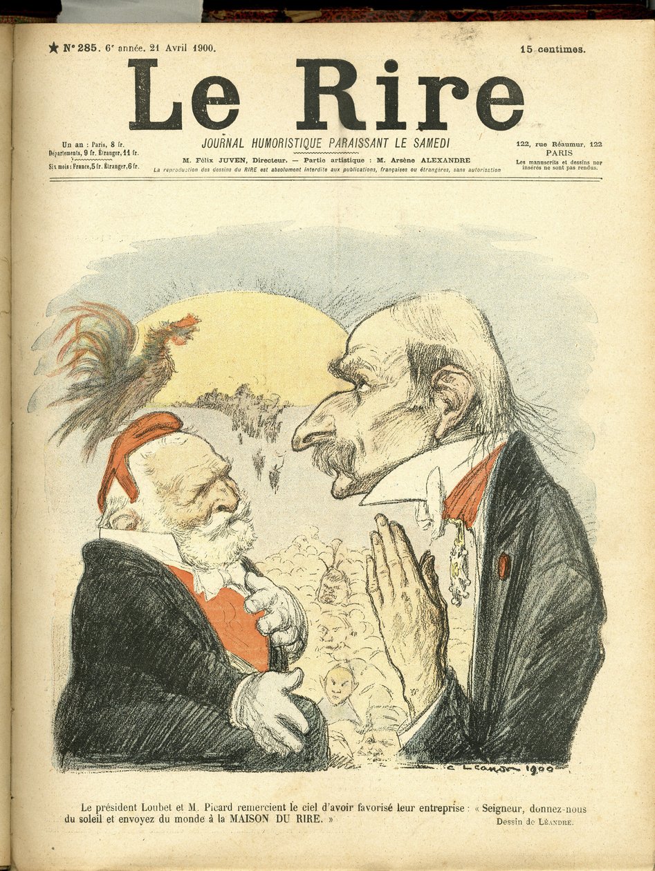 Illustrazione di Charles Leandre (1862-1934) per la Copertina di Le Rire da Charles Leandre