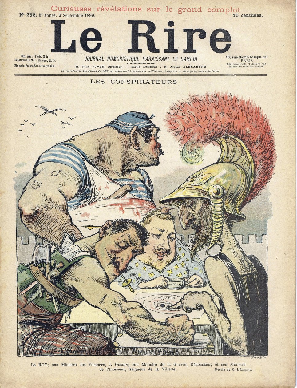 Illustrazione di Charles Leandre (1862-1934) per la copertina di Le Rire da Charles Leandre