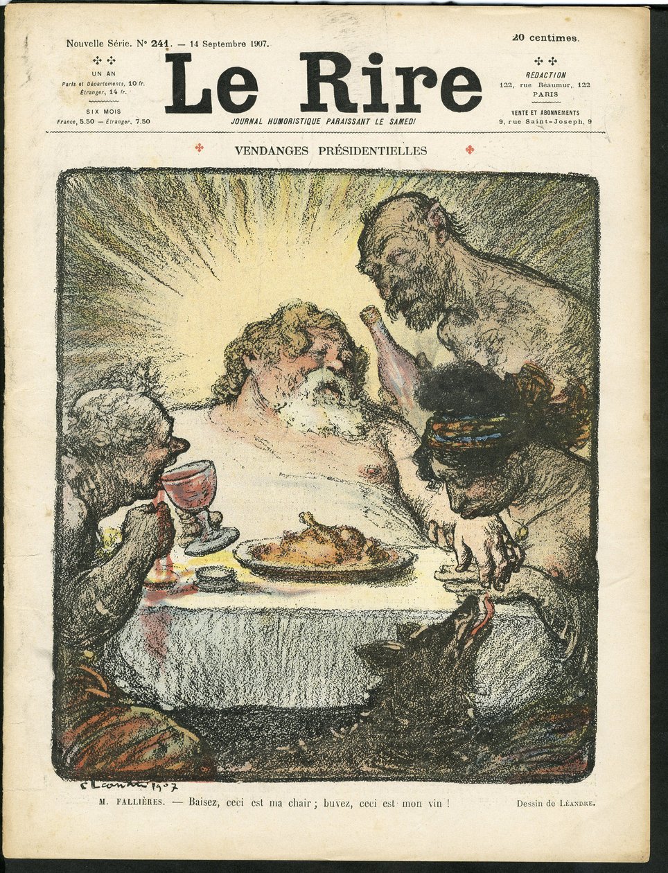 Illustrazione di Charles Leandre per la copertina di Le Rire da Charles Leandre