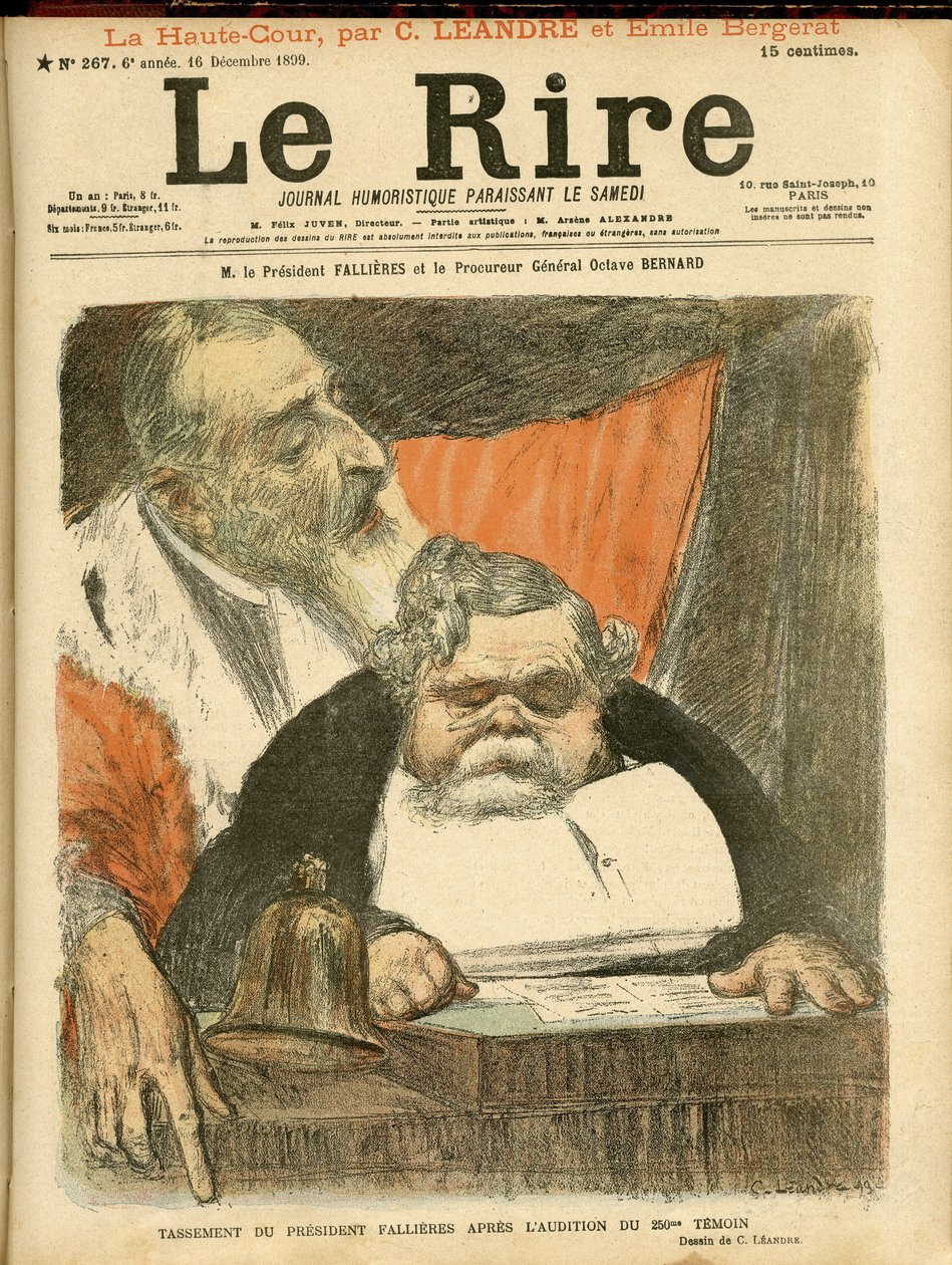 Illustrazione di Charles Léandre (1862-1934) per la copertina di Le Rire da Charles Leandre