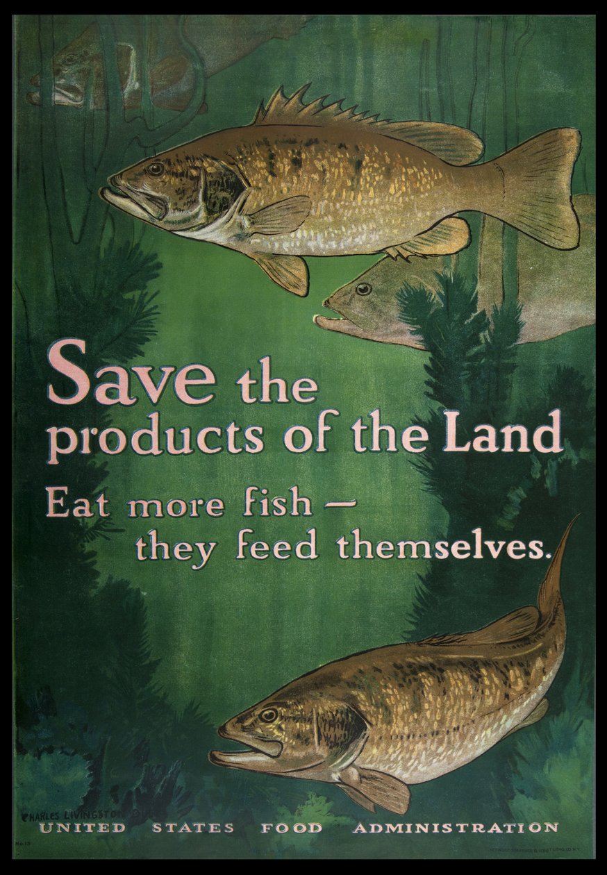Salva i prodotti della terra, mangia più pesce da Charles Livingston Bull