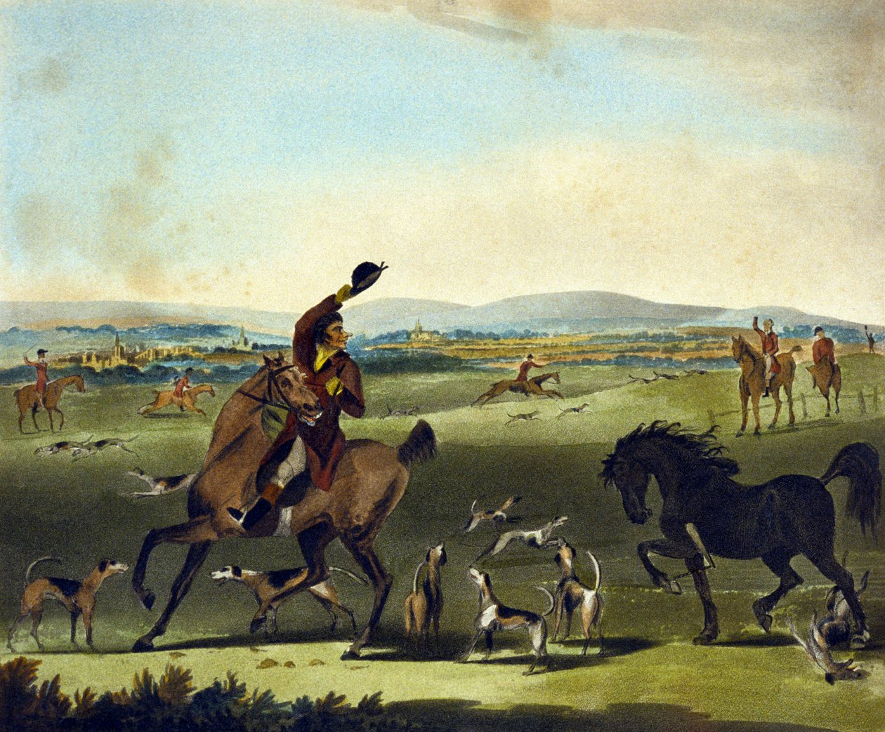 Un Controllo, da The Pytchley Hunt, inciso da F. Jukes da Charles Lorraine (after) Smith