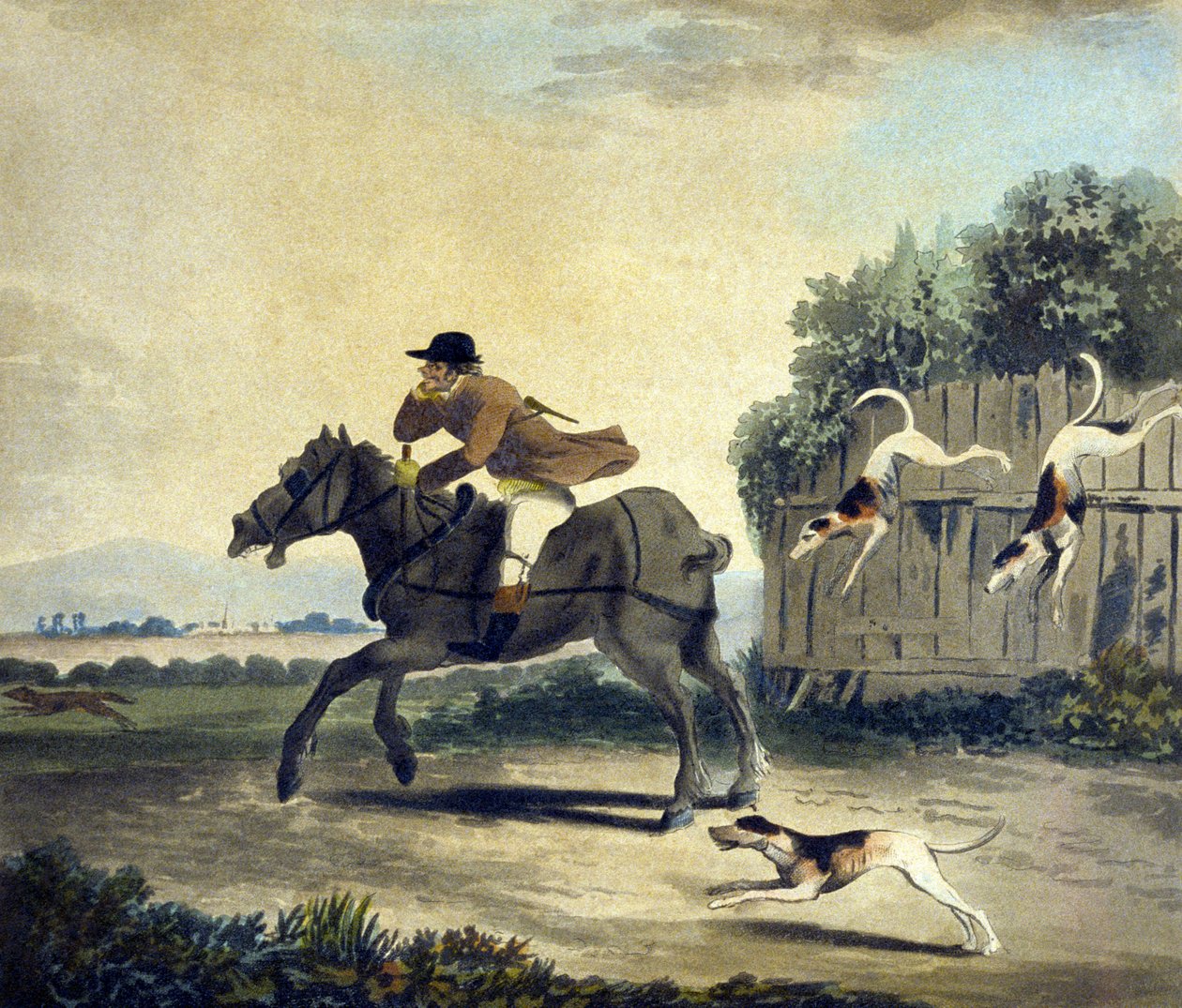 Il cavallo di testa della squadra, da The Pytchley Hunt, inciso da F.Dukes (1745-1812) da Charles Lorraine (after) Smith