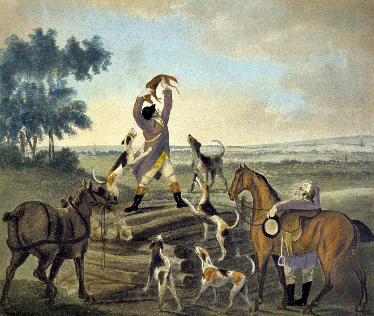Chi...op, mai così portato, da The Pytchley Hunt (inciso da F. Dukes) da Charles Lorraine (after) Smith