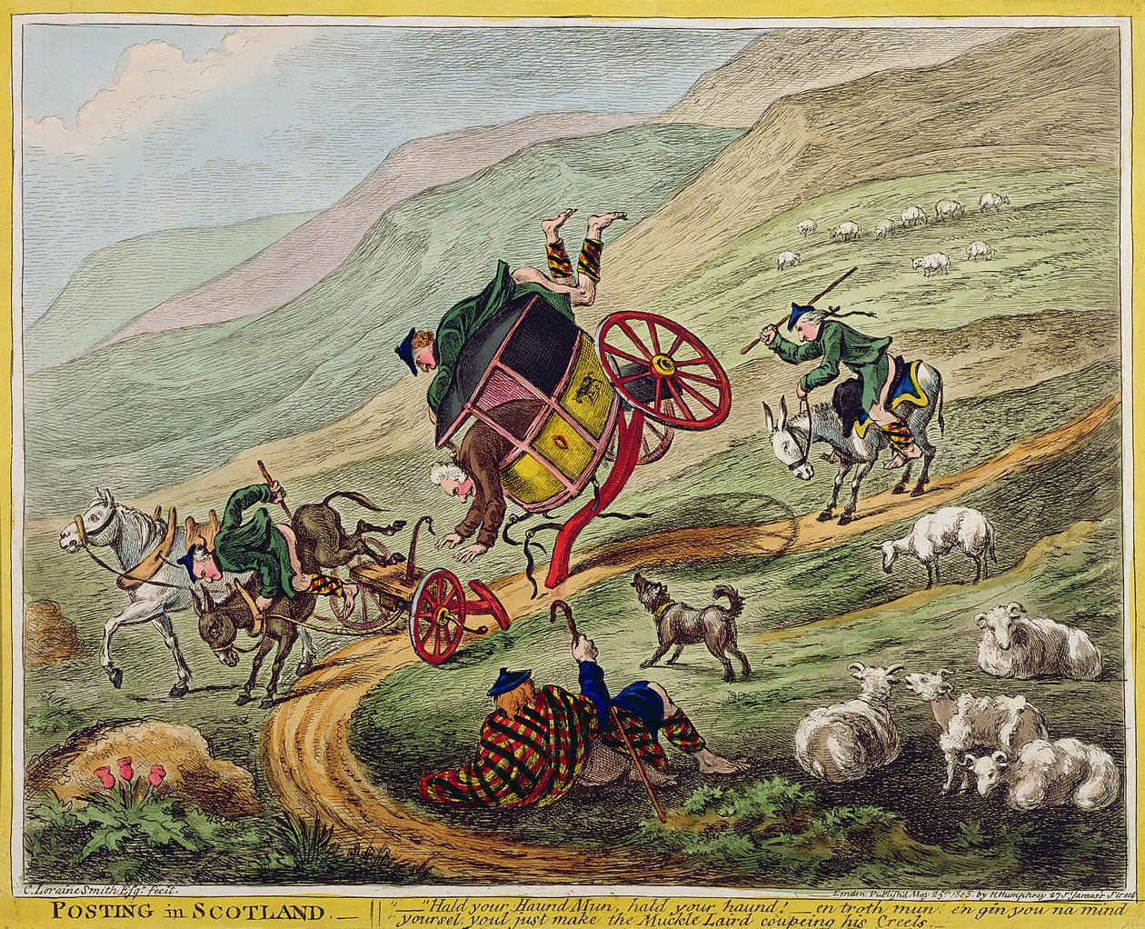 Posta in Scozia, pubblicato da Hannah Humphrey, 1805 da Charles Lorraine Smith