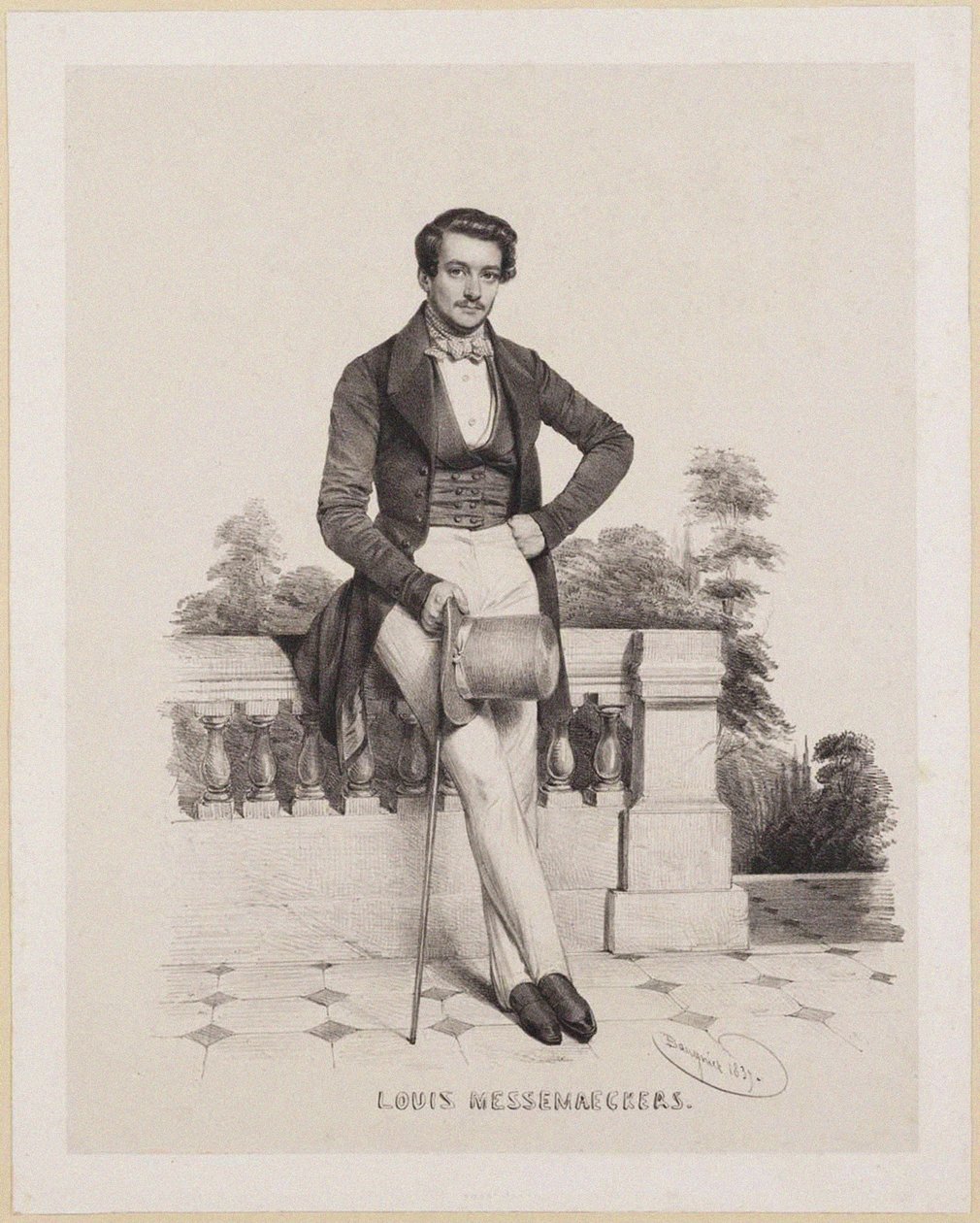 Ritratto del compositore Louis Messemaeckers 1809-1889, 1837 da Charles Louis Baugniet