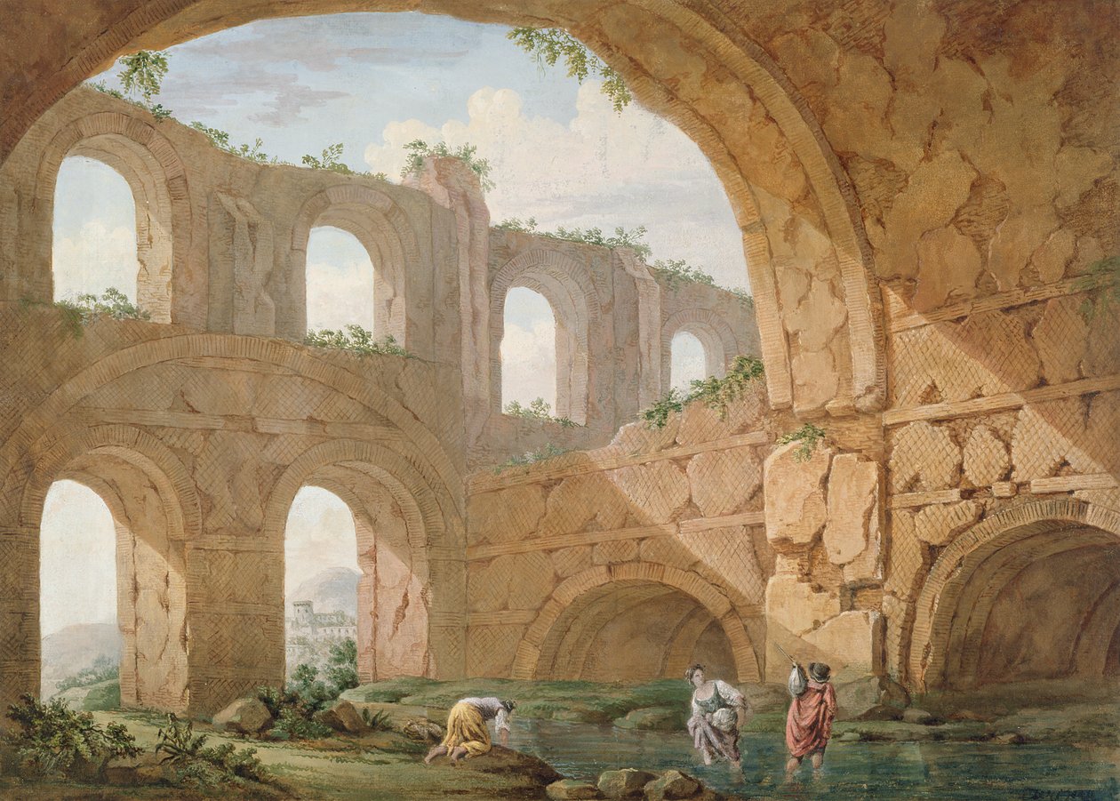 Villa Adriana, vicino a Tivoli da Charles Louis Clerisseau