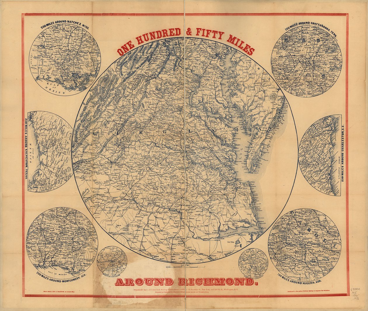 Cento e cinquanta miglia intorno a Richmond. 9ª edizione da Charles Magnus