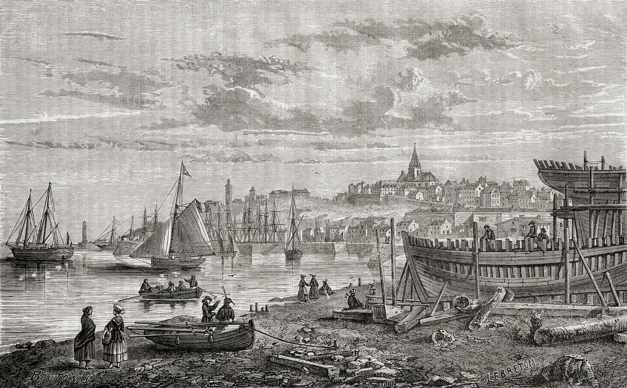 Granville, Francia, nel XVIII secolo, da 