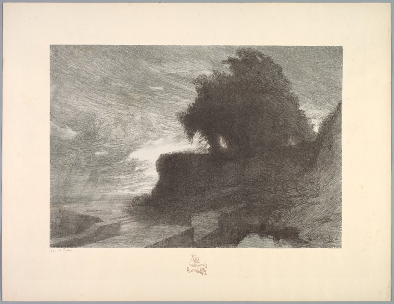 Serie di paesaggi: Paesaggio, Tavola 4, Remarque, Serpente da Charles Marie Dulac
