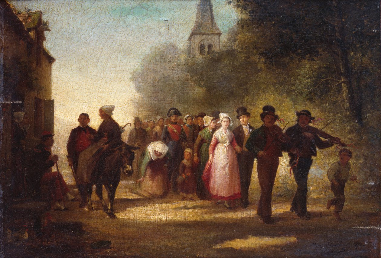 Il Matrimonio del Villaggio, 1872 da Charles Marie Lhuillier