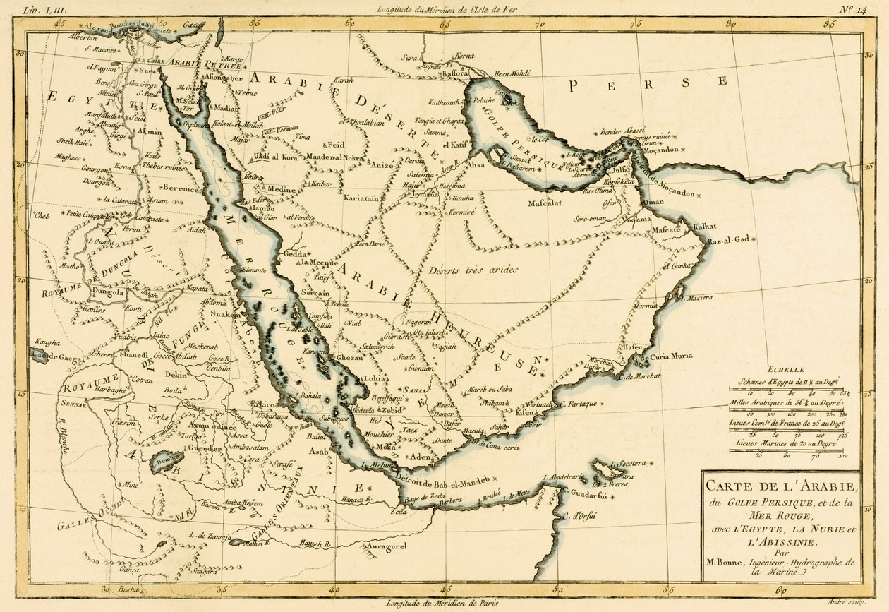 Arabia, il Golfo Persico e il Mar Rosso, con Egitto, Nubia e Abissinia, dall