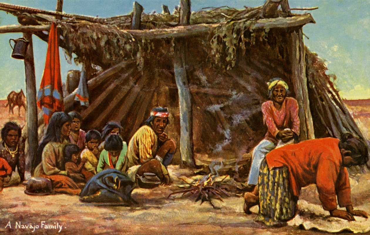Una Famiglia Navajo da Charles Marion Russell