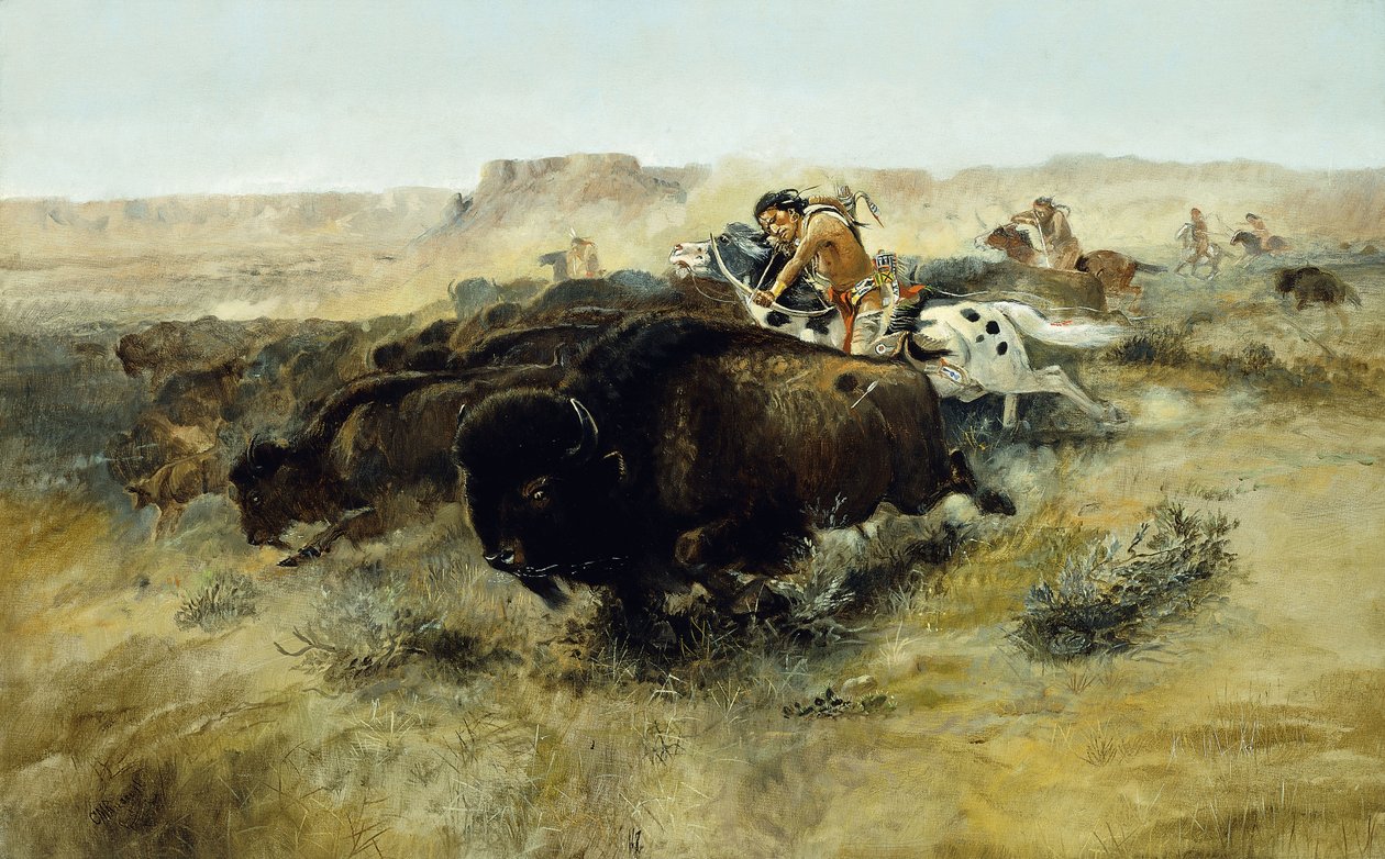 Caccia al bufalo n. 7 da Charles Marion Russell