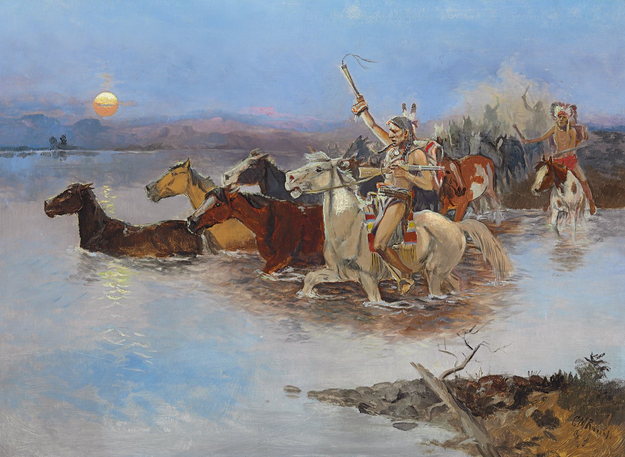 Attraversamento del fiume da Charles Marion Russell