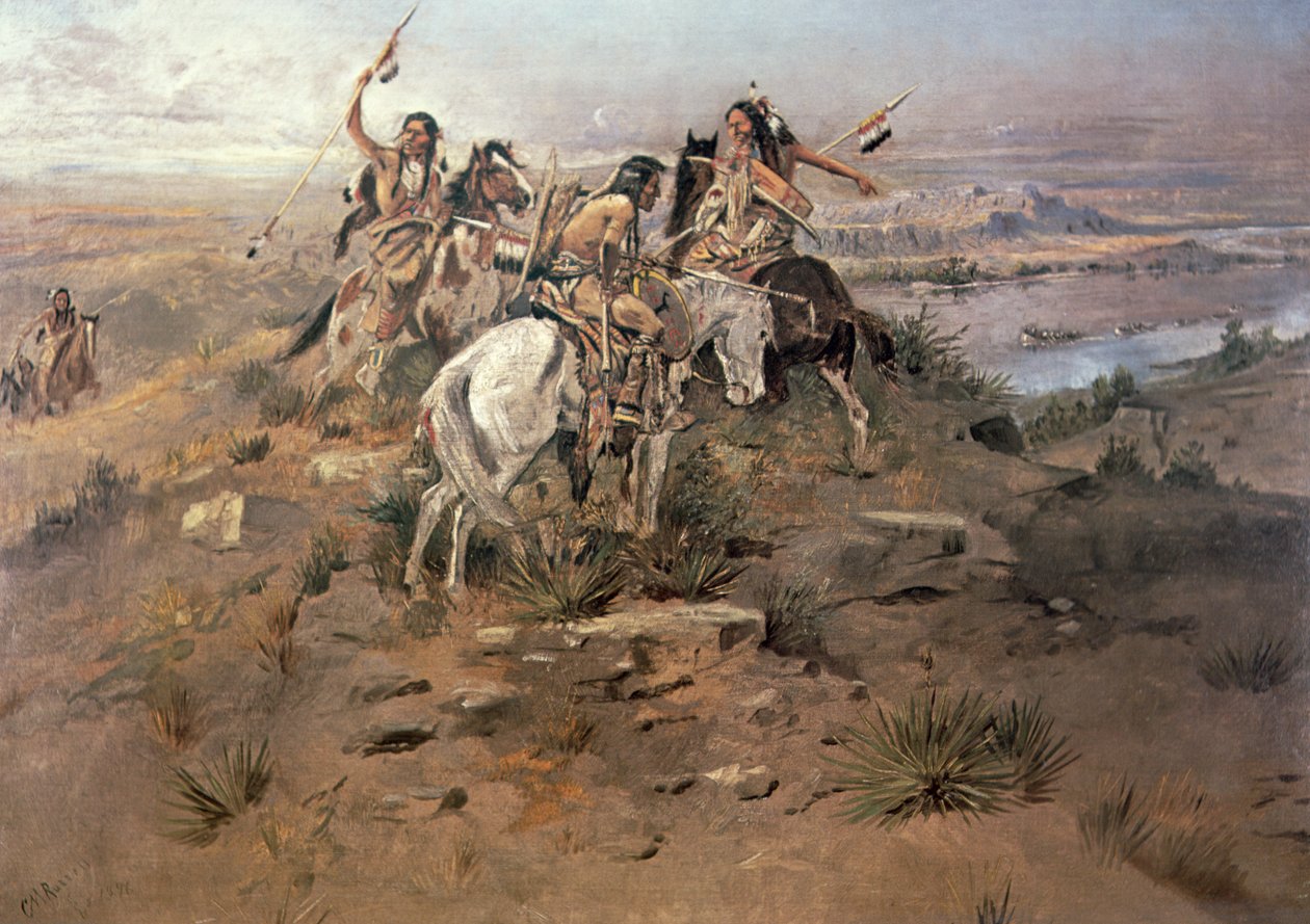 Gli indiani scoprono Lewis e Clark da Charles Marion Russell