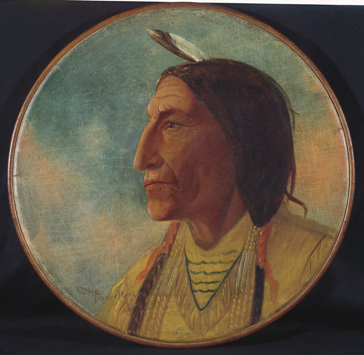 Ritratto del capo Wolf Robe, 1892 da Charles Marion Russell