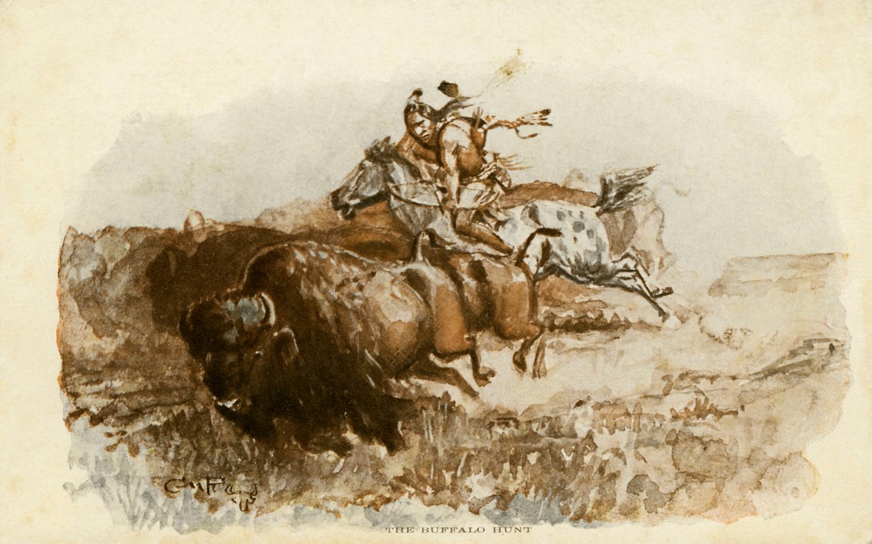 La Caccia al Bisonte di C. M. Russell da Charles Marion Russell