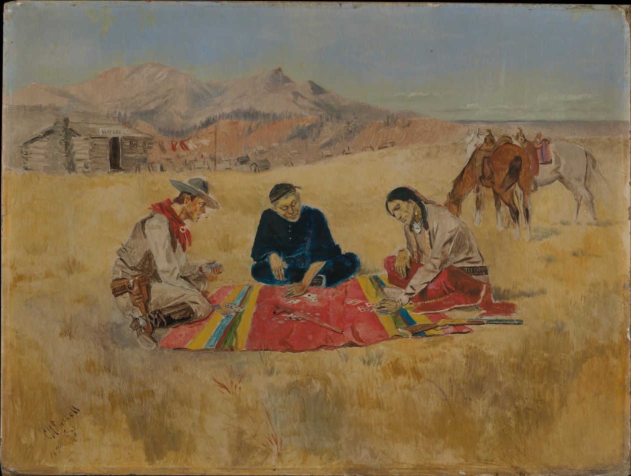 La partita a poker da Charles Marion Russell
