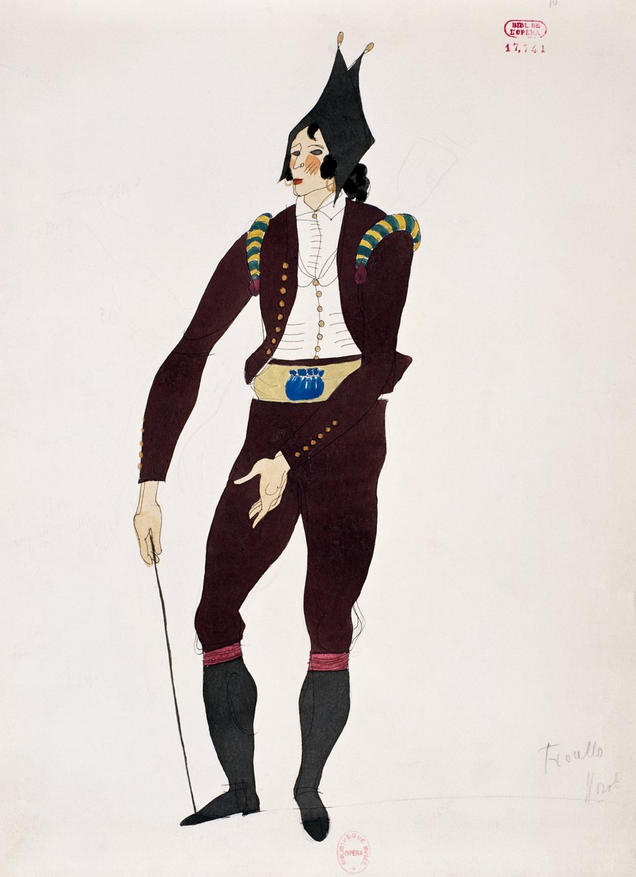 Costume per il personaggio di Fiorello da Il barbiere di Siviglia di Gioacchino Rossini da Charles Martin
