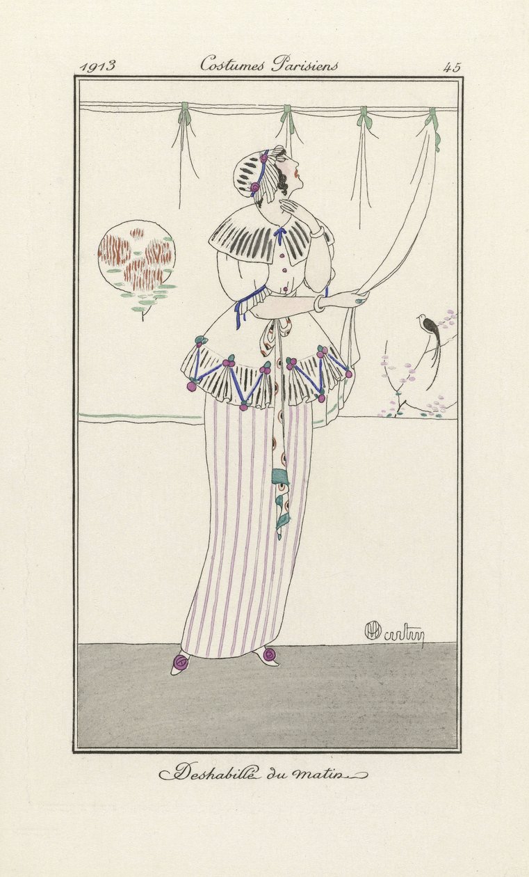 Déshabillé du matin, da Costumes Parisien, pub.1913 da Charles Martin