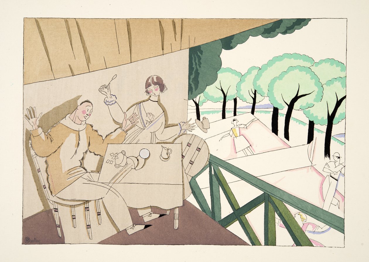 Le Tennis, da Sports & Divertissements, pub. 1914 da Charles Martin