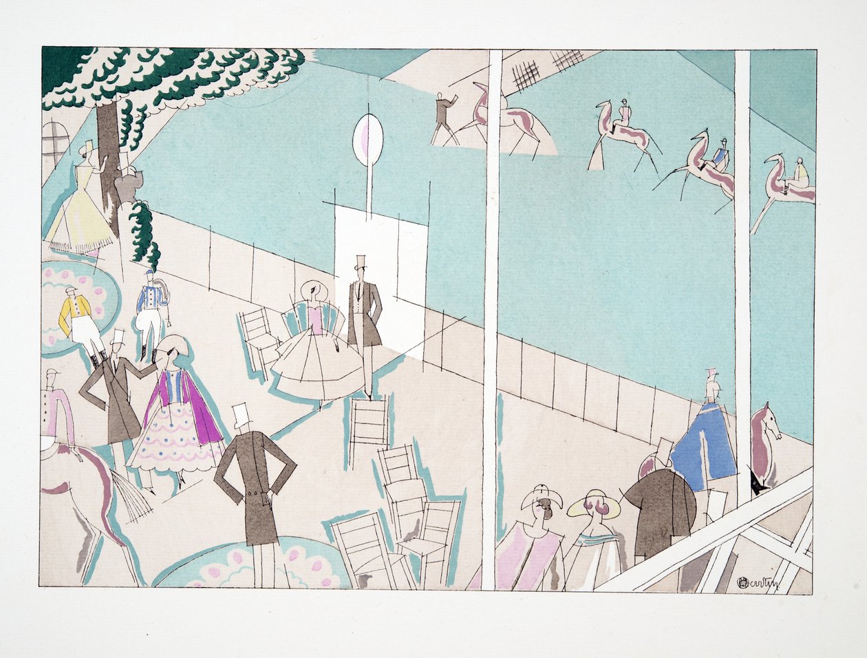 Les Courses, da Sports & Divertissements, pub. 1914 da Charles Martin