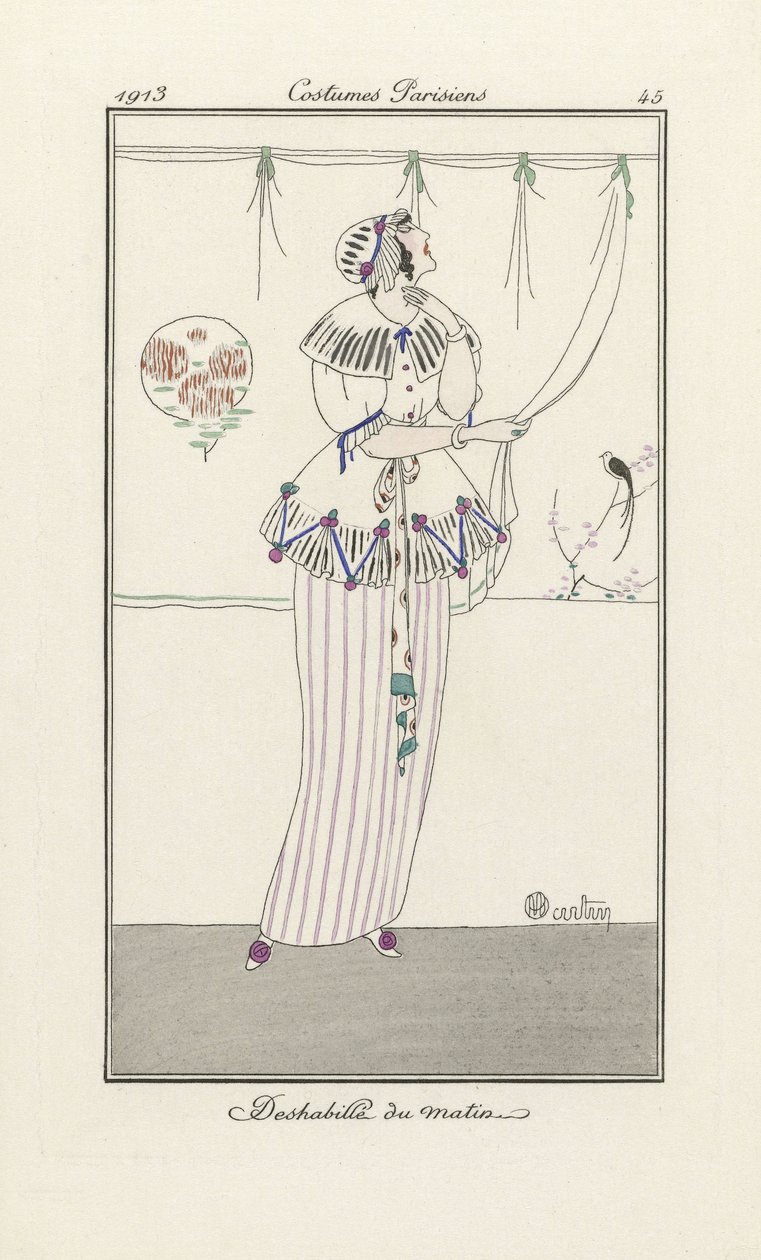 Abito da mattina, da Costumes Parisiens, pub. 1913 da Charles Martin