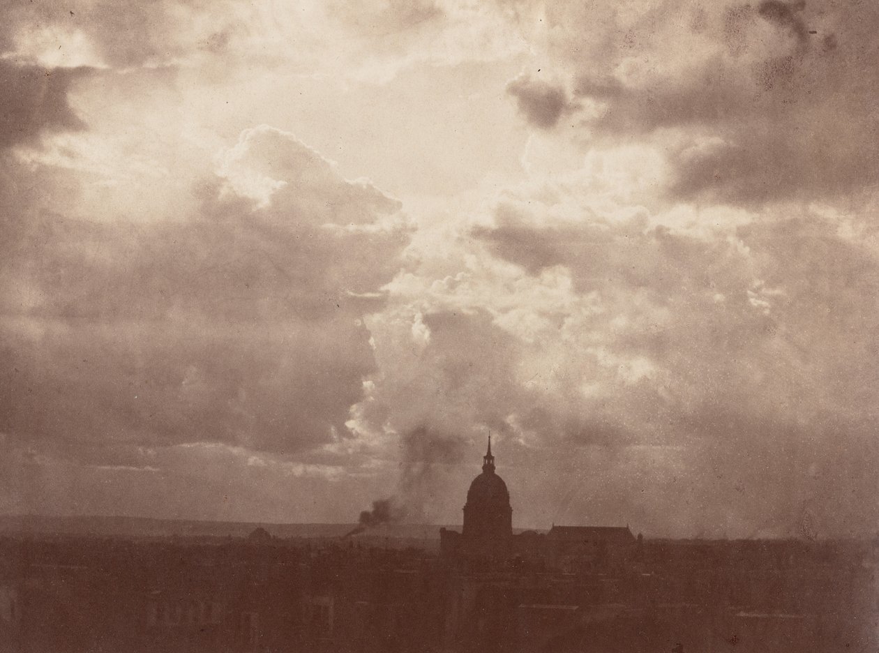 Studio di nuvole sul Pantheon, Parigi, 1856 (foto) da Charles Marville