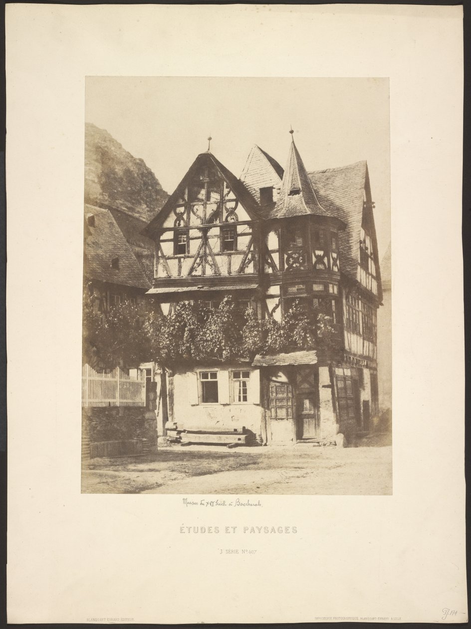 Studi e paesaggi: casa del XVI secolo a Baccharah da Charles Marville