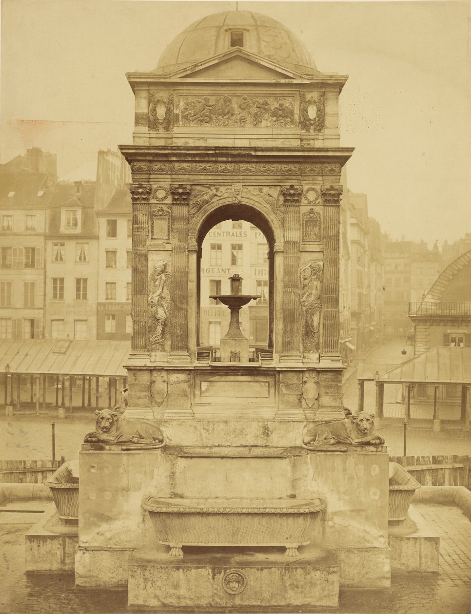La facciata della Fontana degli Innocenti, Parigi da Charles Marville